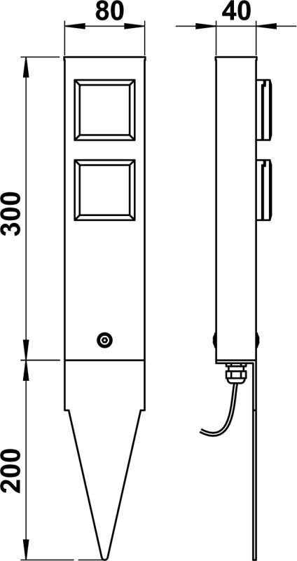 Socket column type ..4406 -F+B - Albert Leuchten